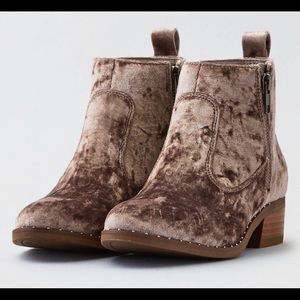 American Eagle Outfitters Velvet Booties